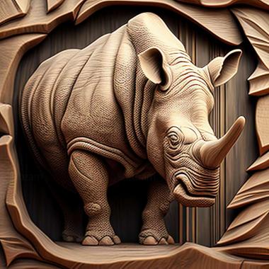 3D модель Знаменитое животное носорога Нола (STL)